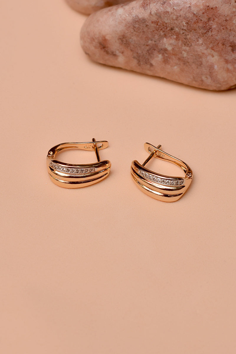Daily Wear Dual Tone Hoop Earrings