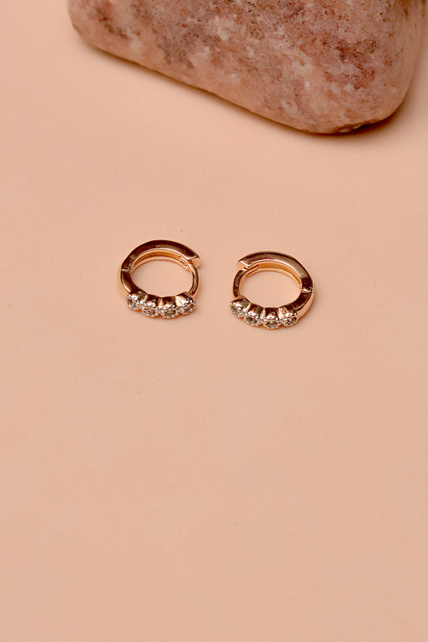Daily Wear Dual Tone Hoop Earrings