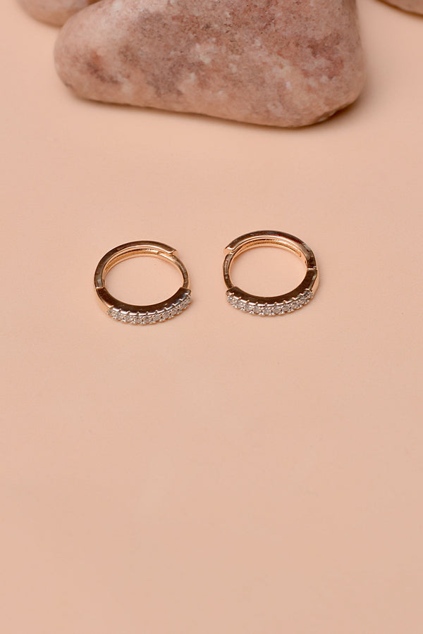 Daily Wear Dual Tone Hoop Earrings
