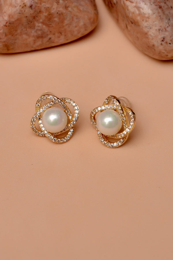 Daily Wear White Ear Studs