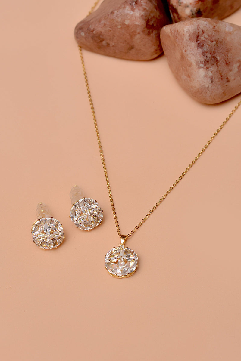 Daily Wear Golden Locket Set