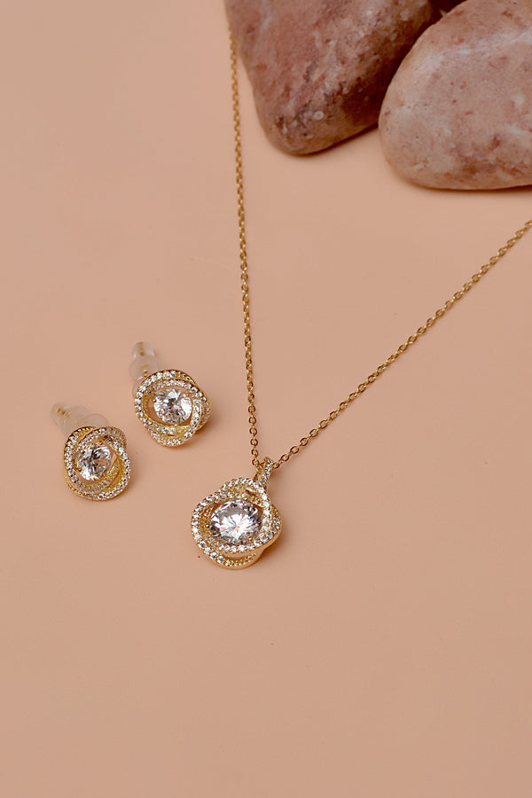 Daily Wear Golden Locket Set