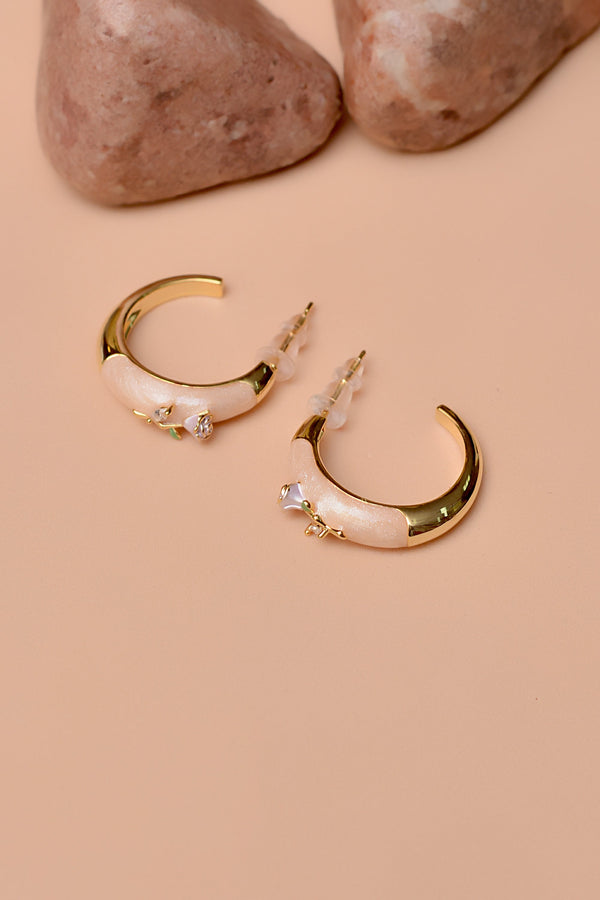 Daily Wear Peach Earrings