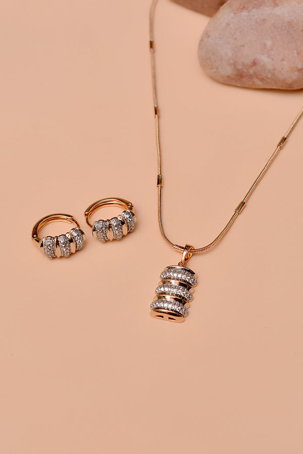 Daily Wear Dual Tone Locket Set