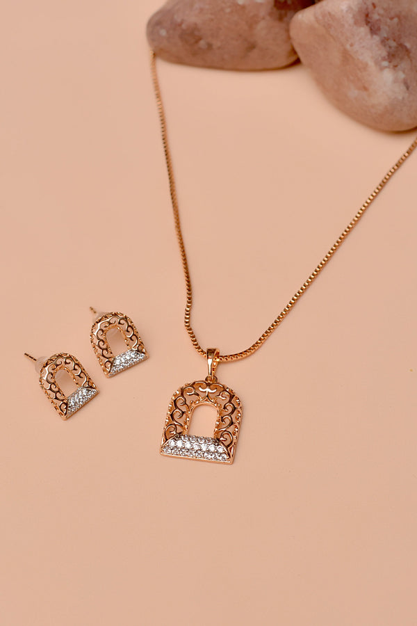 Daily Wear Dual Tone Locket Set