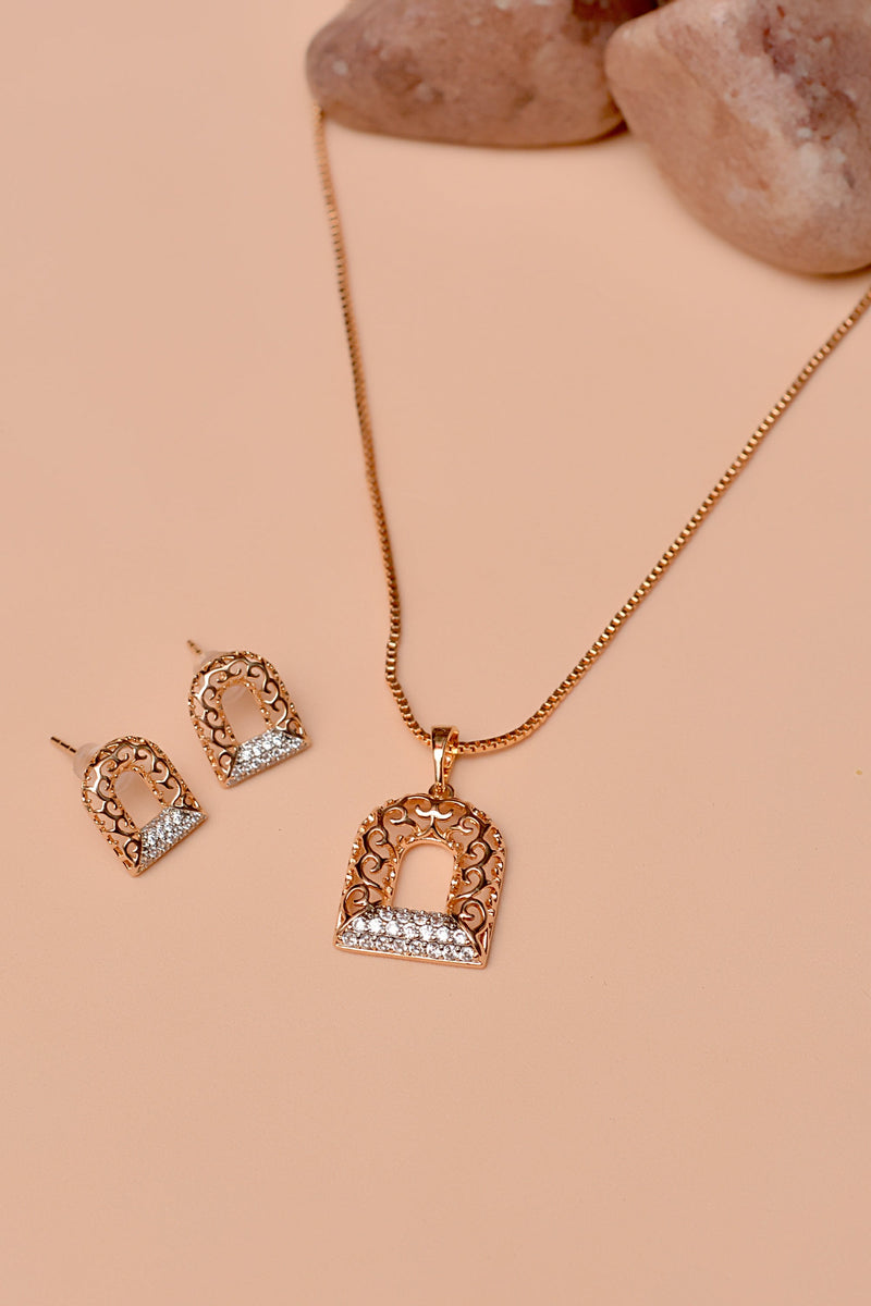 Daily Wear Dual Tone Locket Set