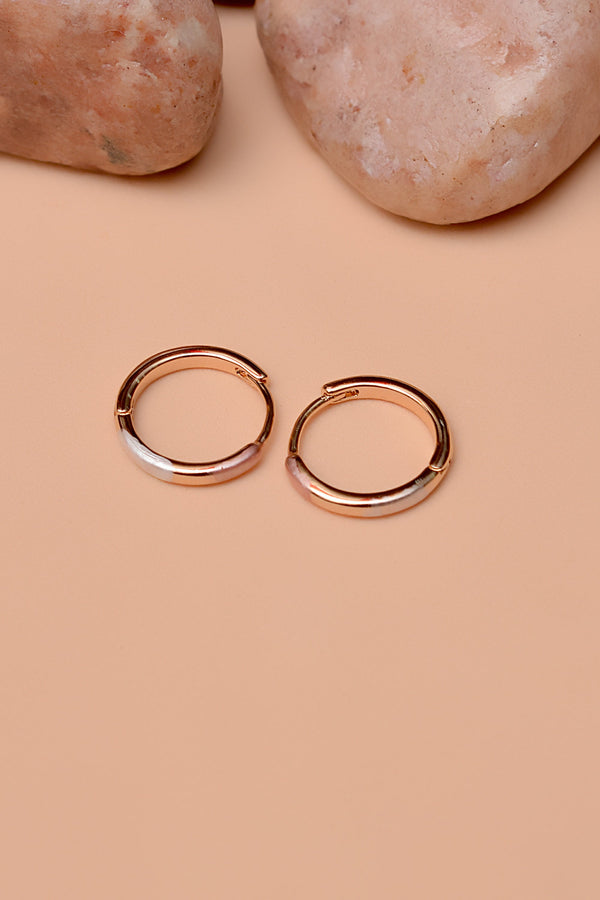 Daily Wear Dual Tone Hoop Earrings