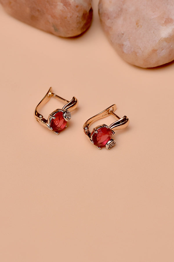 Daily Wear Red Hoop Earrings