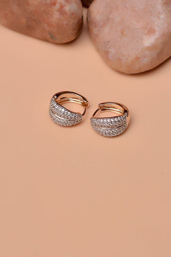 Daily Wear Dual Tone Hoop Earrings
