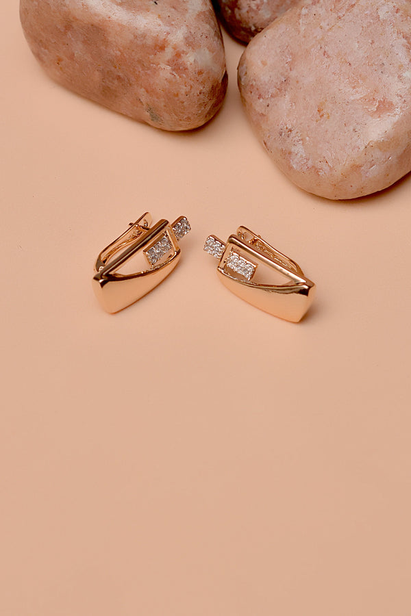 Daily Wear Dual Tone Hoop Earrings