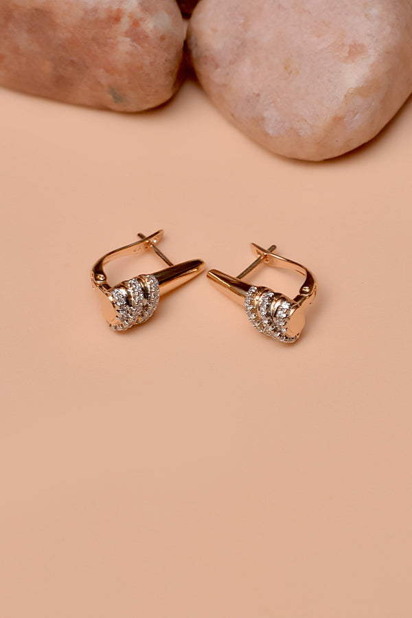 Daily Wear Dual Tone Hoop Earrings