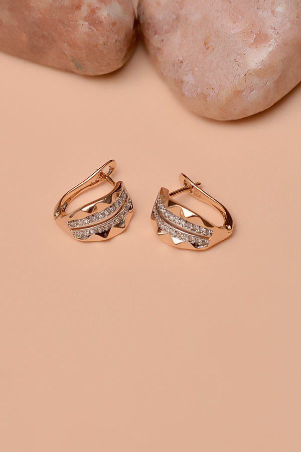 Daily Wear Dual Tone Hoop Earrings