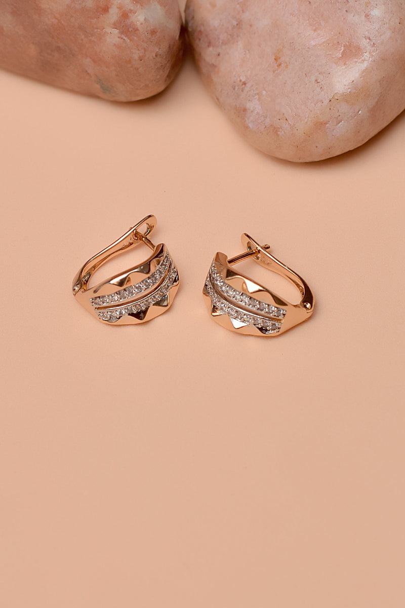 Daily Wear Dual Tone Hoop Earrings