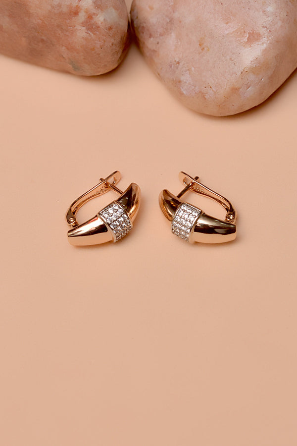 Daily Wear Dual Tone Hoop Earrings