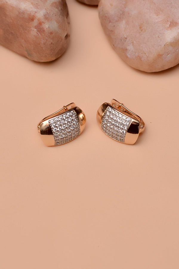 Daily Wear Dual Tone Hoop Earrings