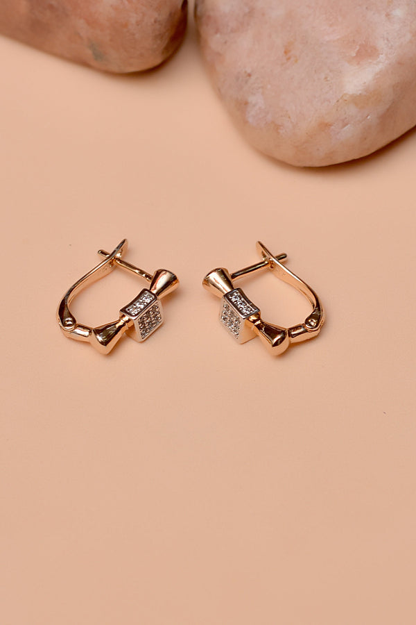 Daily Wear Dual Tone Hoop Earrings