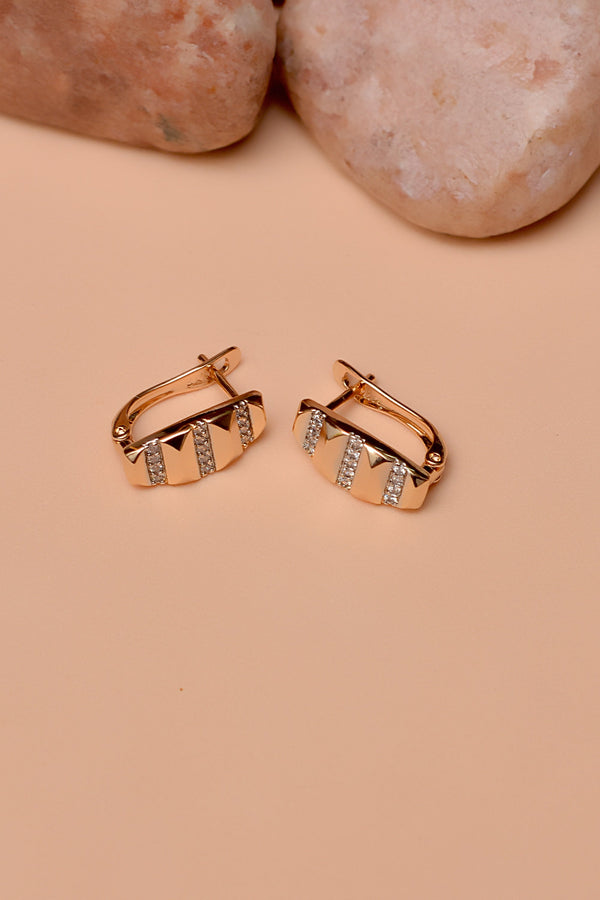 Daily Wear Dual Tone Hoop Earrings