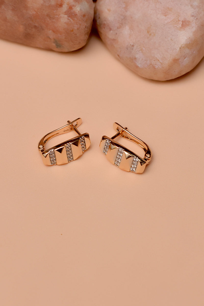 Daily Wear Dual Tone Hoop Earrings