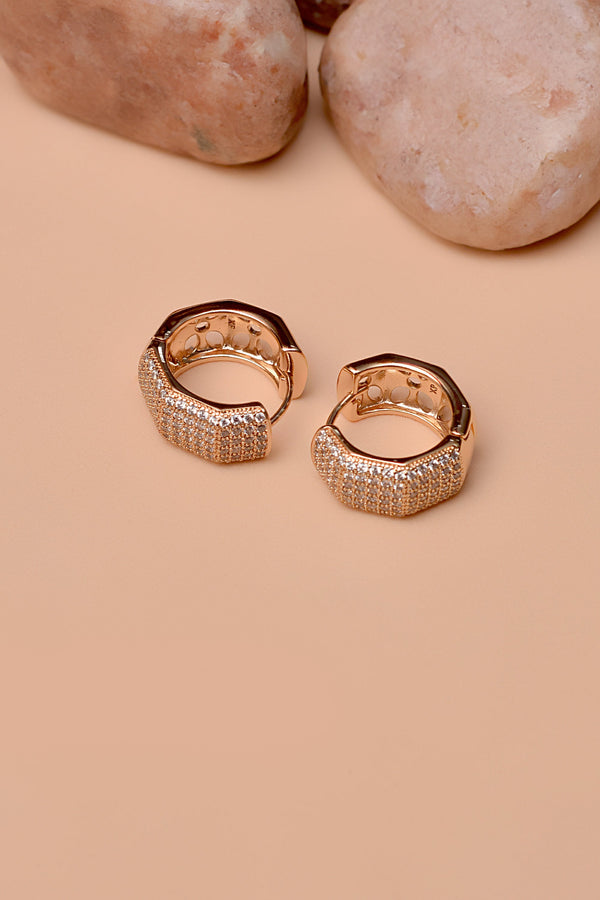 Daily Wear Dual Tone Hoop Earrings