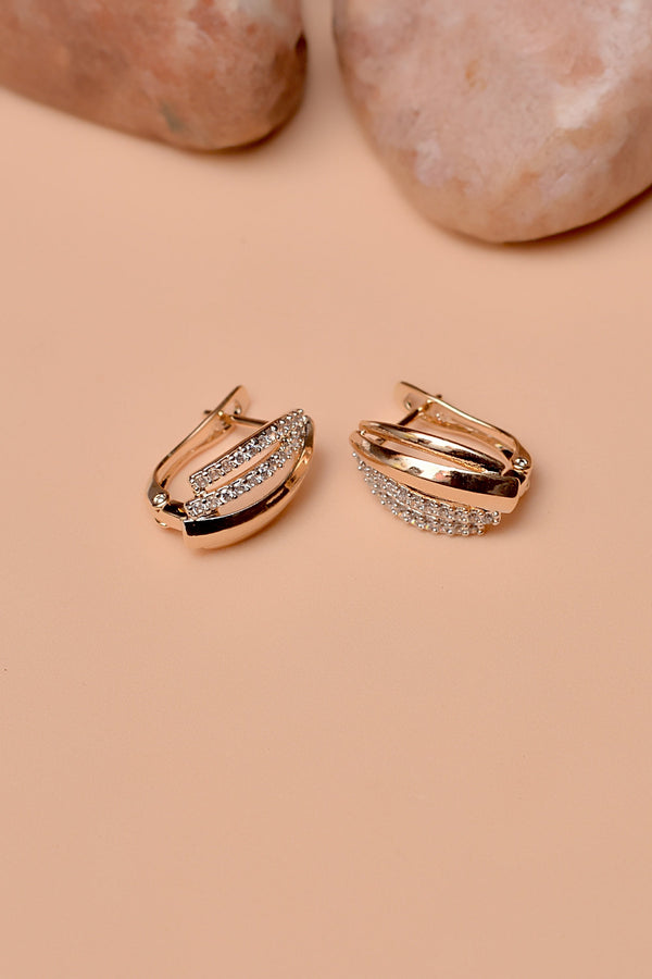 Daily Wear Dual Tone Hoop Earrings