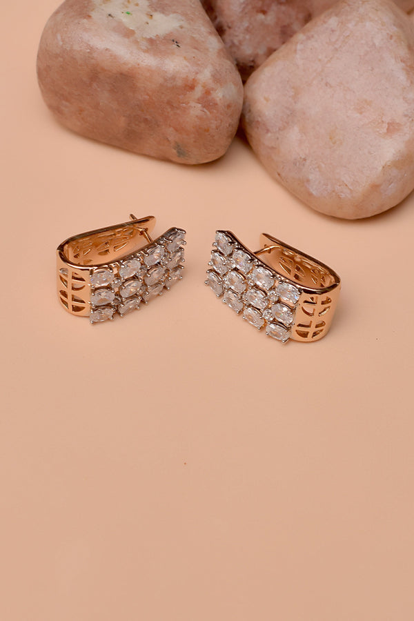 Daily Wear Dual Tone Hoop Earrings