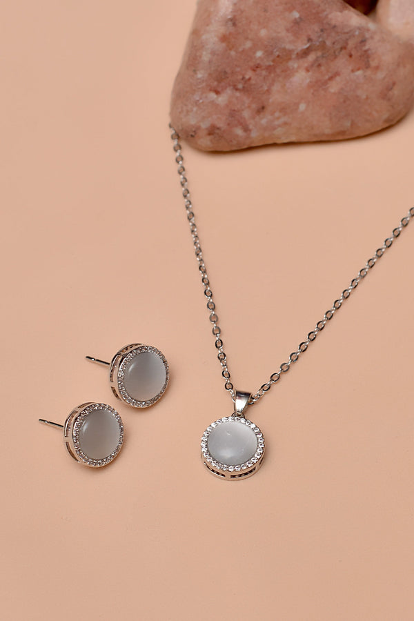 Daily Wear Gray Locket set