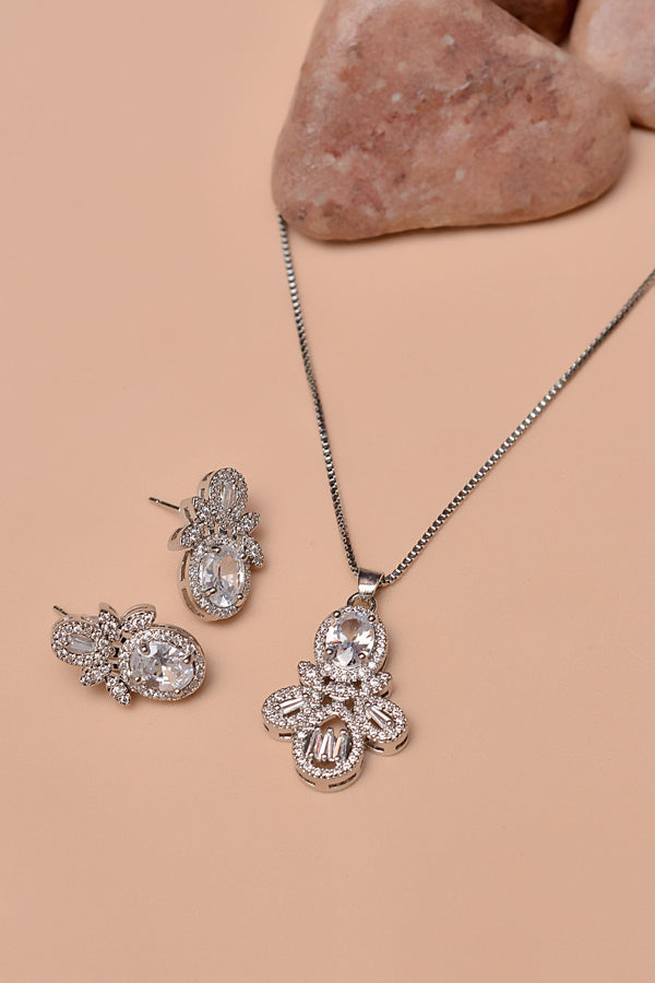 Daily Wear Silver Locket set
