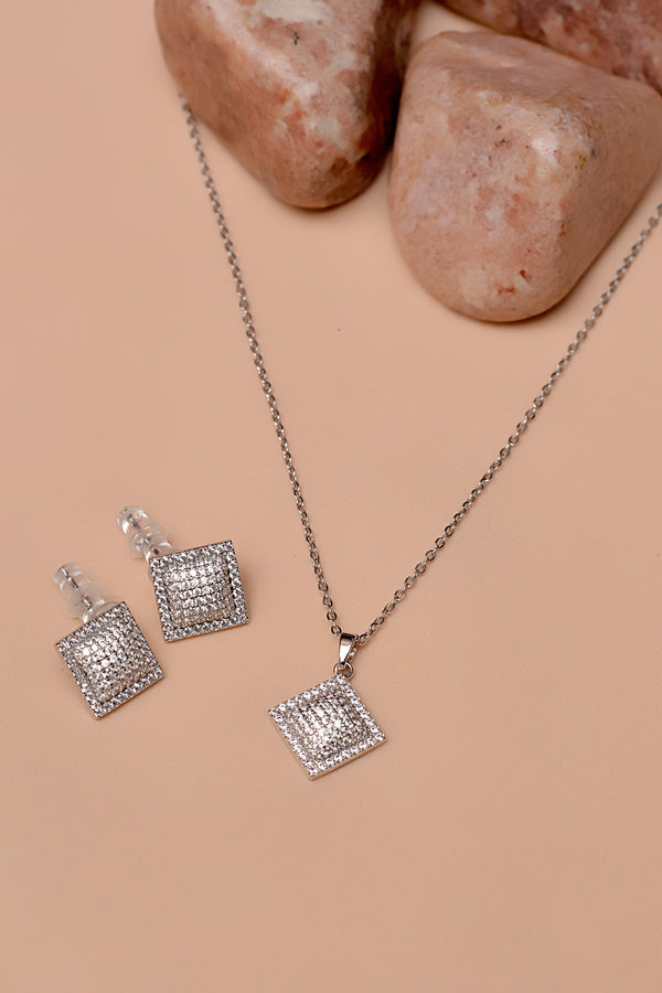 Daily Wear Silver Locket set