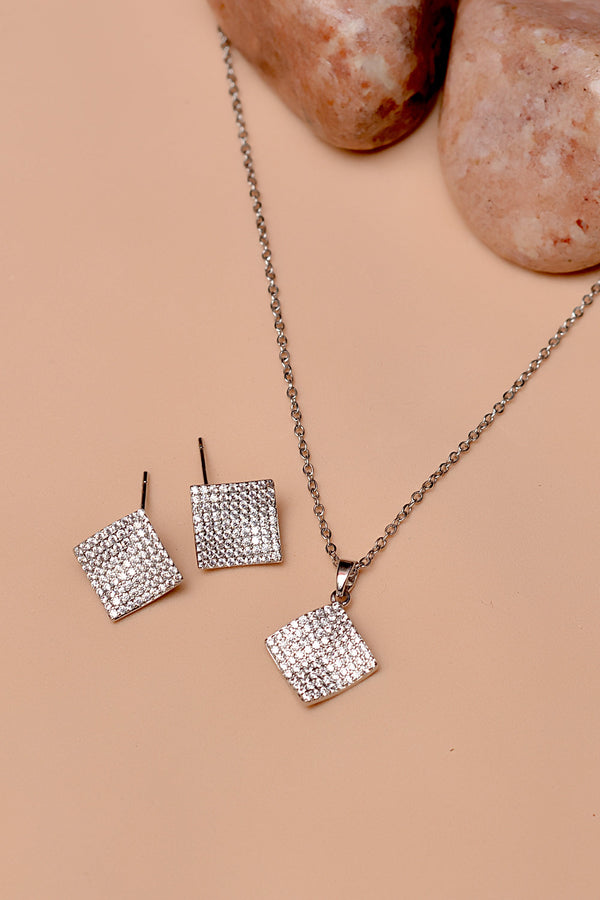 Daily Wear Silver Locket set
