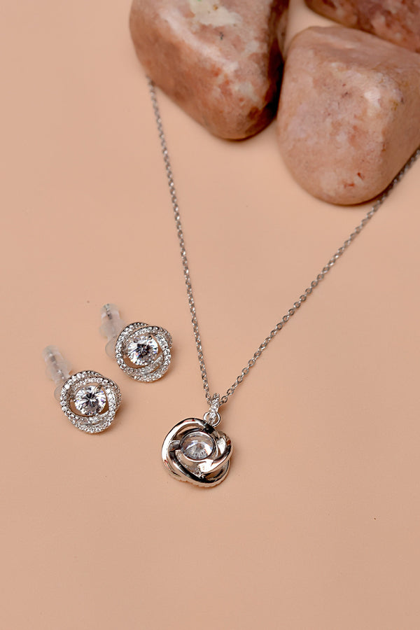 Daily Wear Silver Locket Set