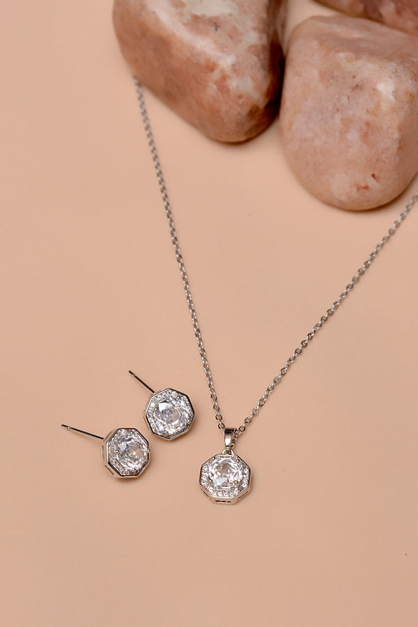 Daily Wear Silver Locket Set