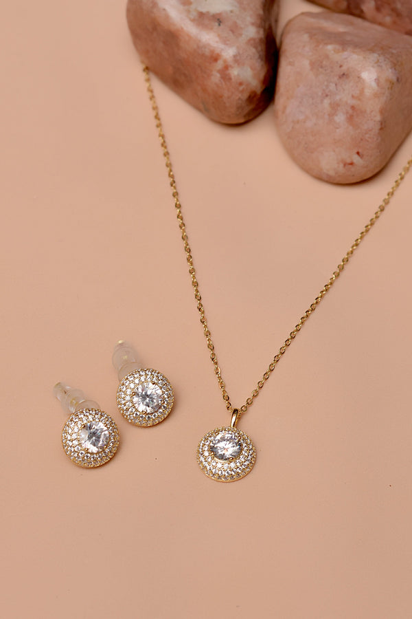 Daily Wear Golden Locket Set