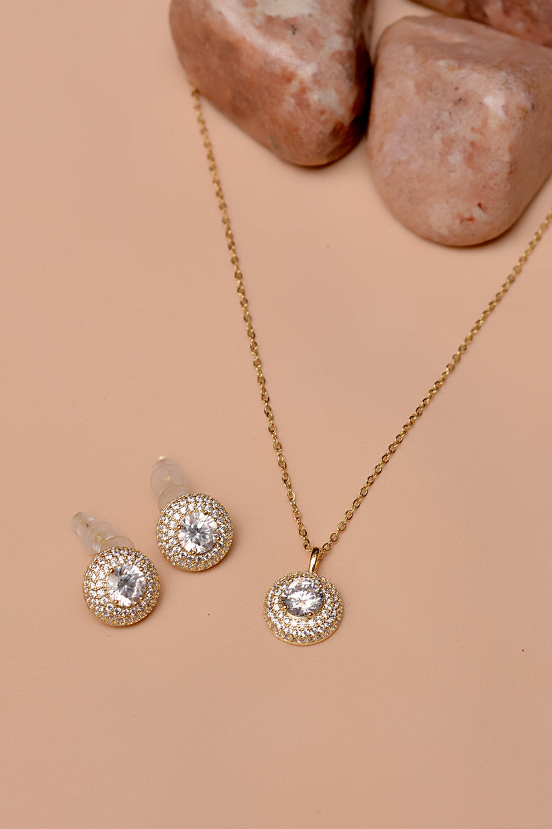 Daily Wear Golden Locket Set