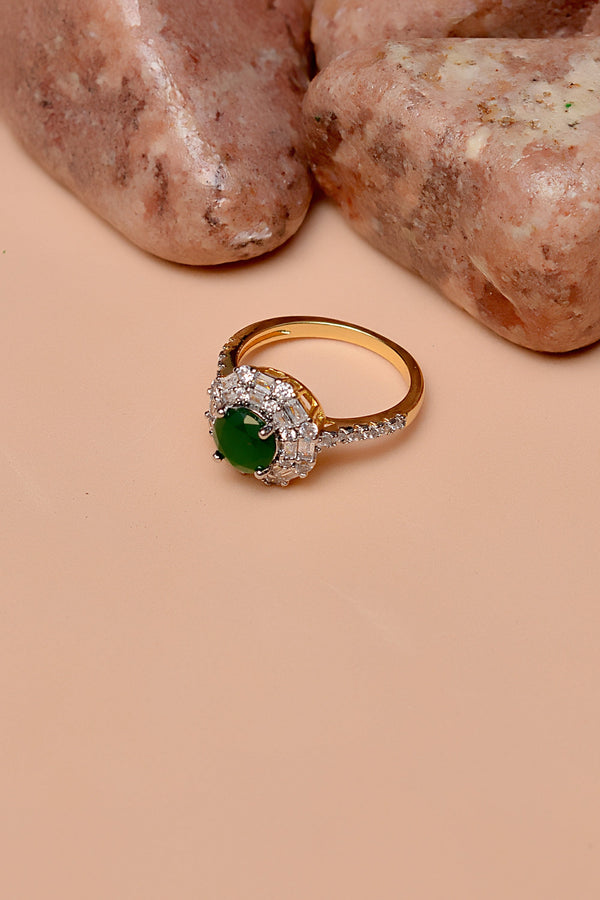 Size 8 Daily Wear Green Ring