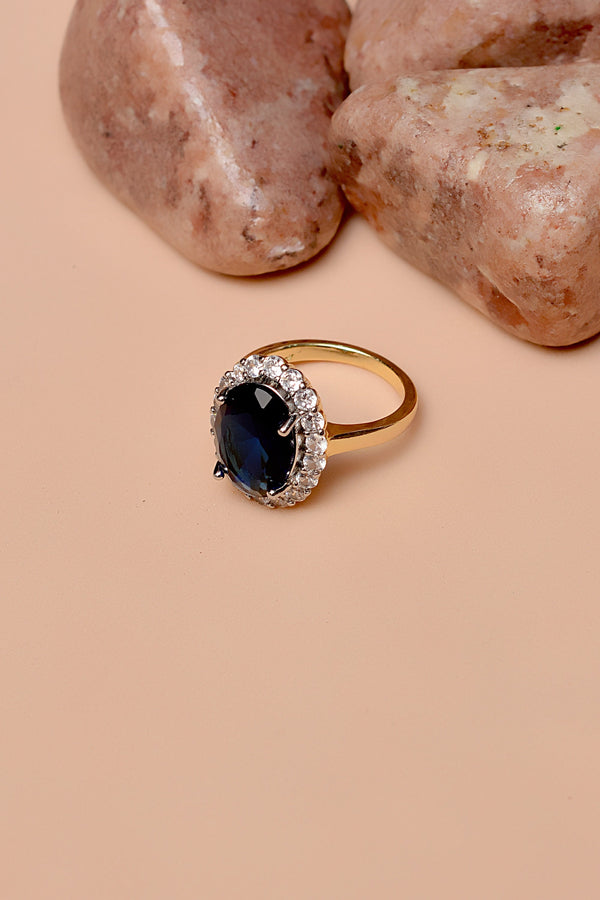 Size 8 Daily Wear Blue Ring
