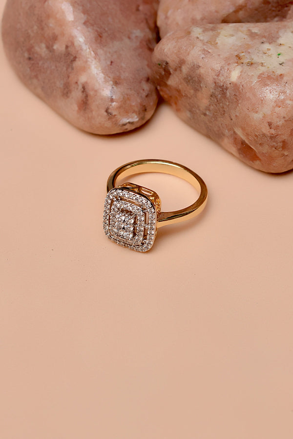 Size 8 Daily Wear Golden Ring