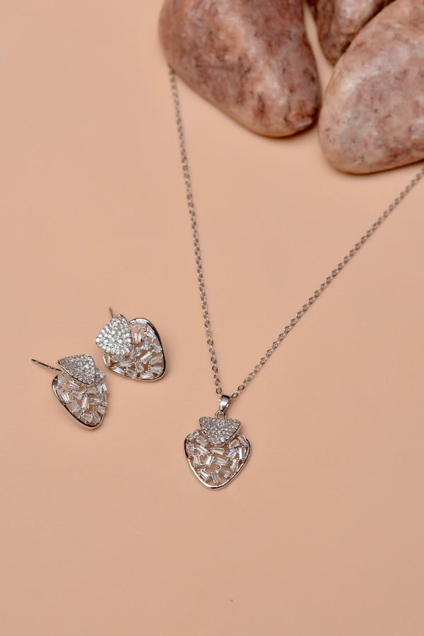 Daily Wear Silver Locket set