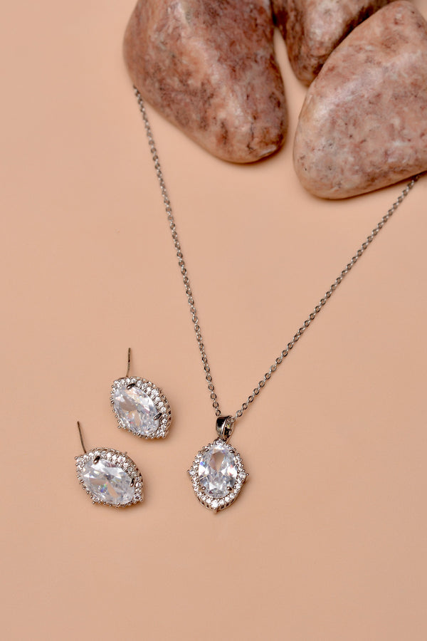 Daily Wear Silver Locket set