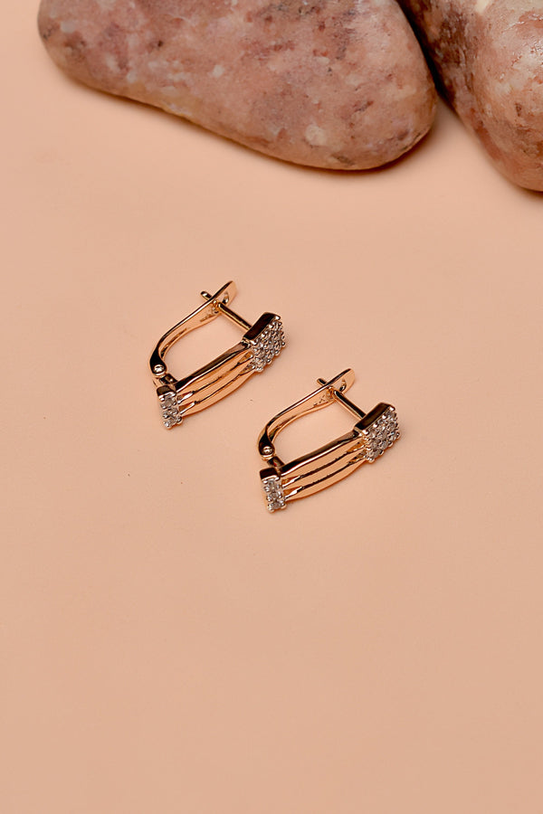 Daily Wear Dual Tone Hoop Earrings
