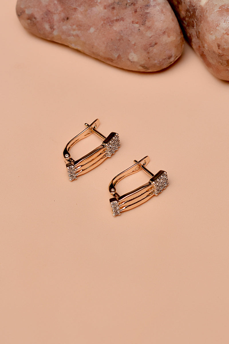 Daily Wear Dual Tone Hoop Earrings