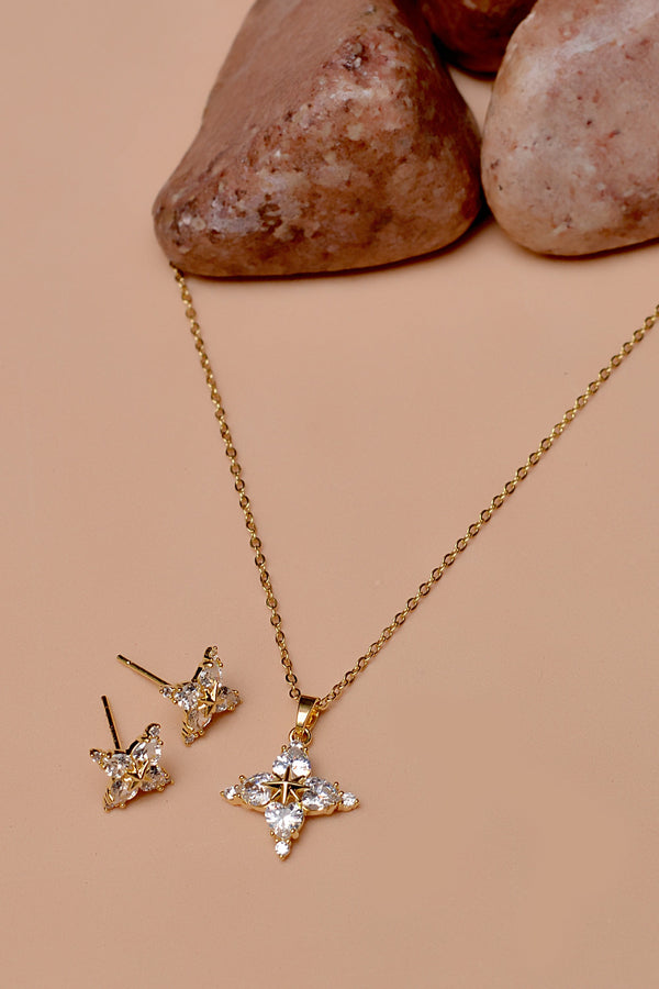 Daily Wear Golden Locket Set