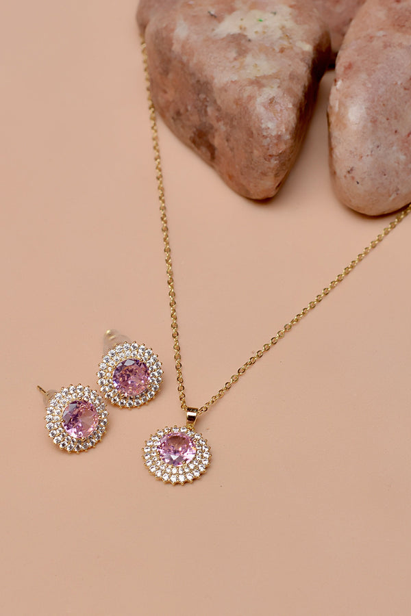 Daily Wear Pink Locket Set