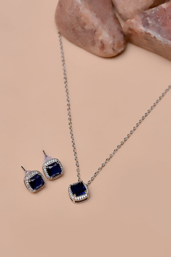 Daily Wear Blue Locket Set