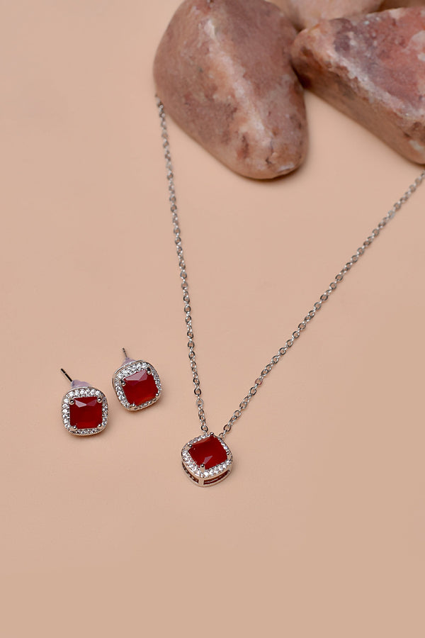 Daily Wear Red Locket Set