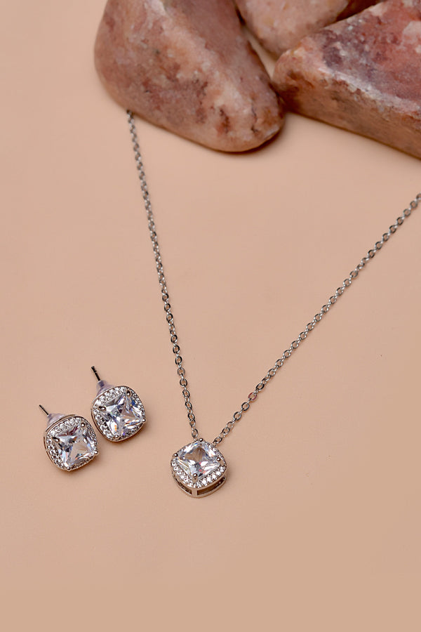Daily Wear Silver Locket Set