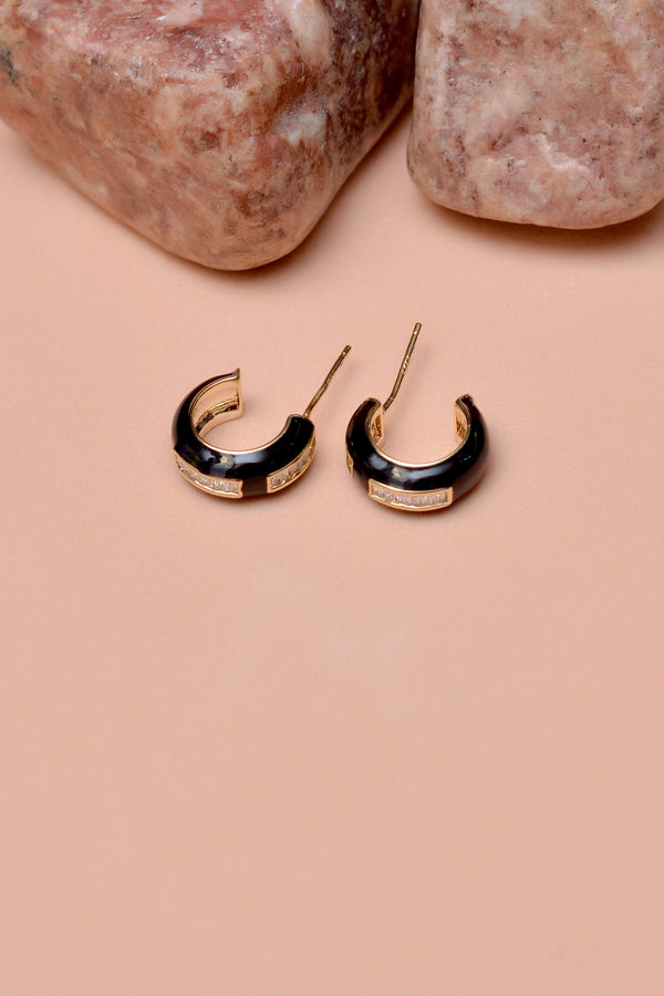 Daily Wear Black Ear Studs