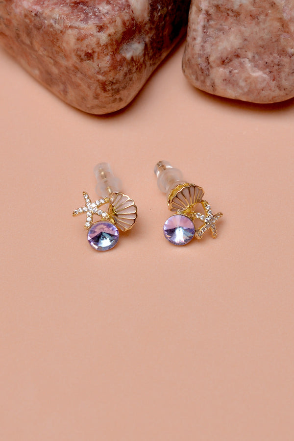 Daily Wear Purple Ear Studs