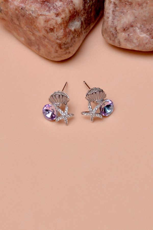 Daily Wear Purple Ear Studs