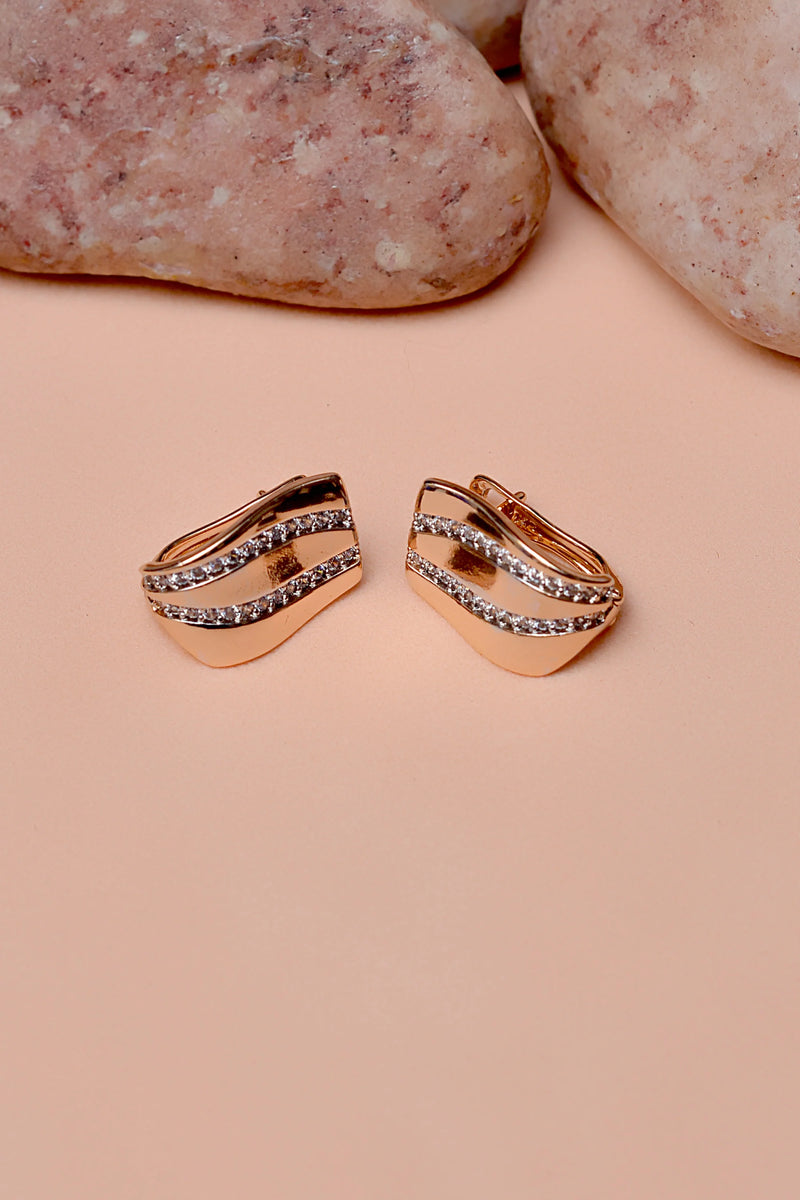 Daily Wear Dual Tone Hoop Earrings
