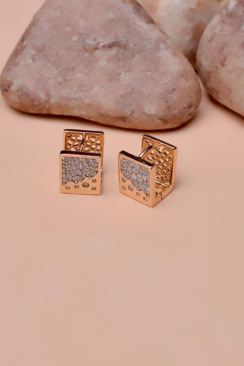 Daily Wear Dual Tone Hoop Earrings